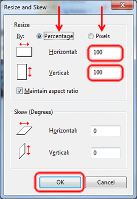 Resize and Skew